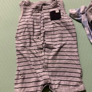 Carter's Gray Striped One Piece